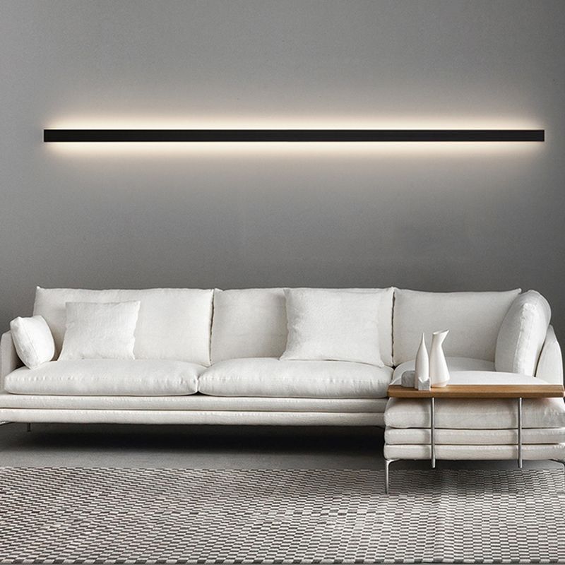 Luz de pared de forma lineal de metal Modern 1 Luz de la pared de luz montada en la pared