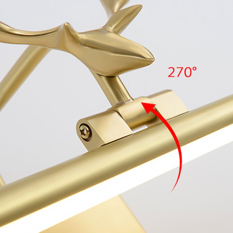 Linear Shape Metal Wall Light Modern Single Light Mirror Wall Mount Light