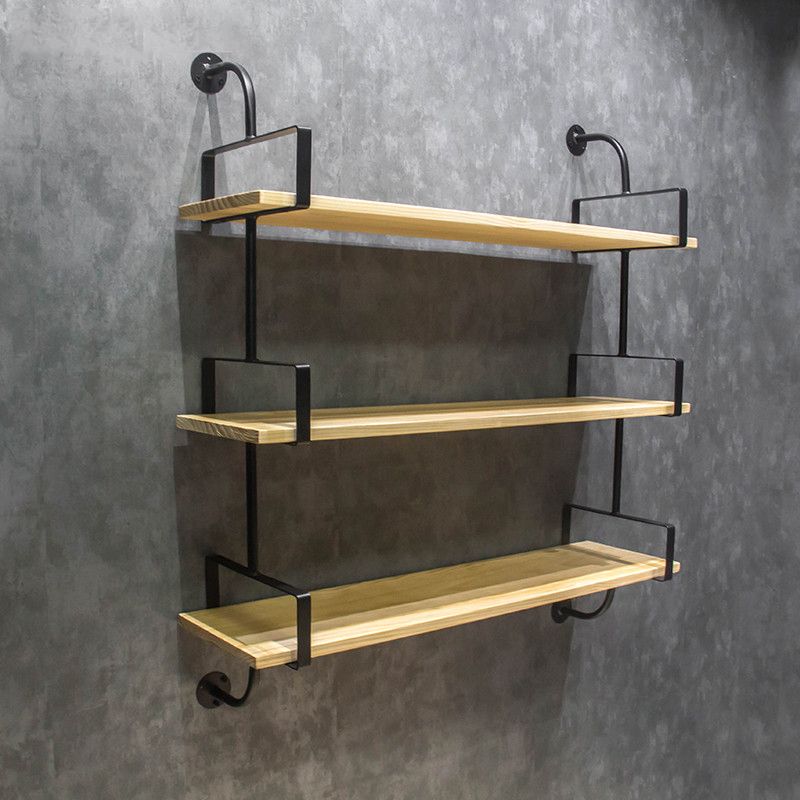 9.84"W Bookshelf Industrial Style Wall Mounted Bookcase for Home Study Room