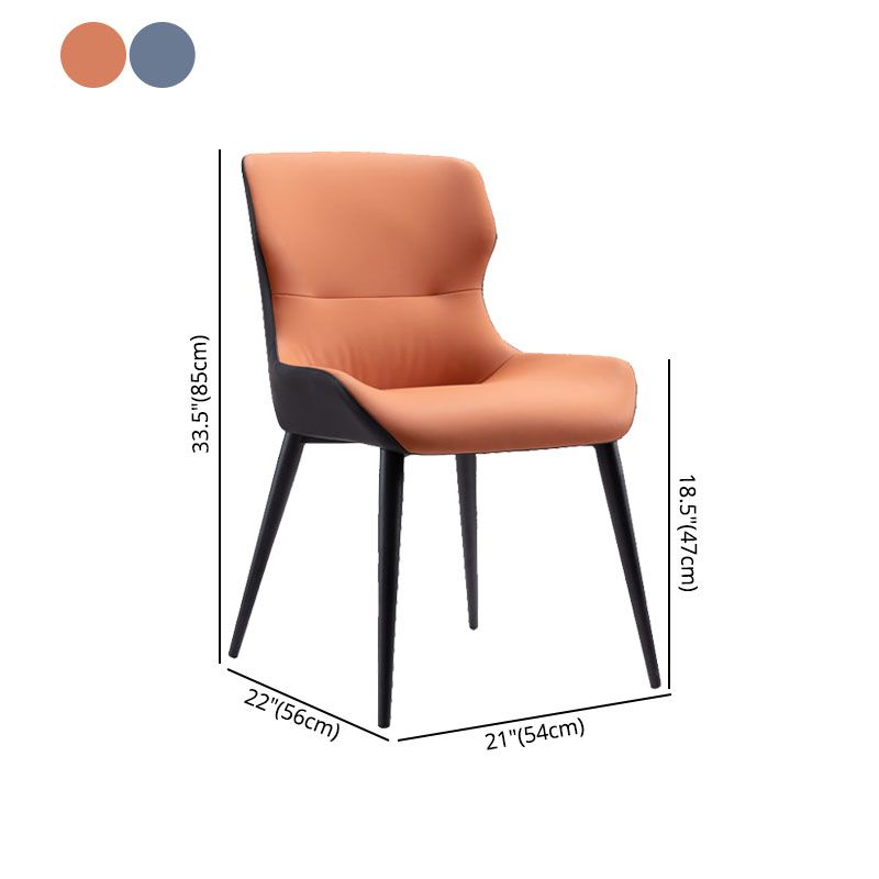 Sillas de comedor de cocina con brazo trasero de silla de metal de estilo moderno