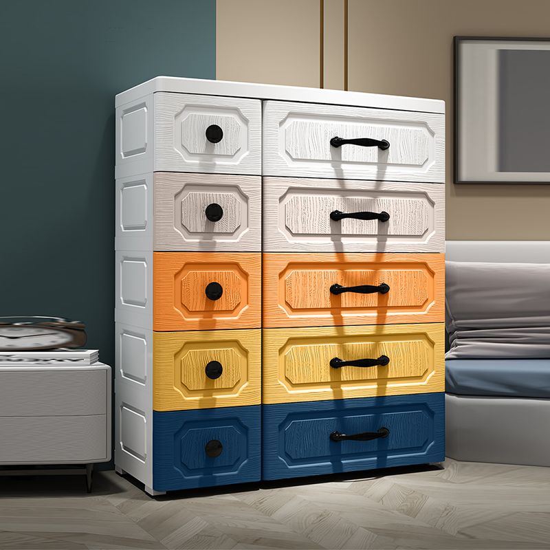Non-Hanging Wardrobe Armoire with Drawer Plastic Storage Cabinet Wardrobe