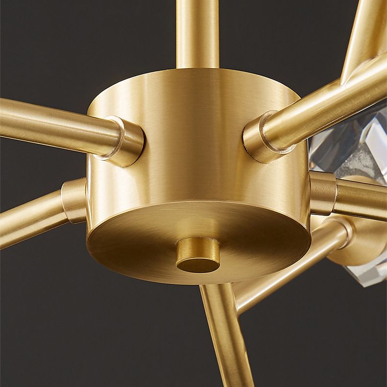 Postmodern Luxury Style Spray Pendant Chandelier Crystal Hanging Lamp