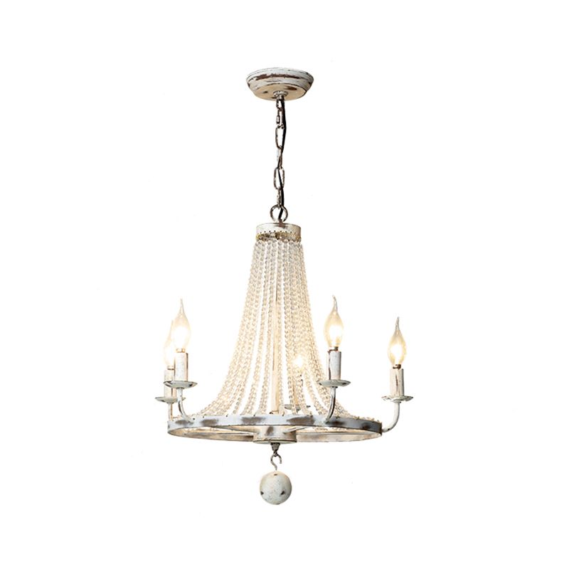 Candelabra Antique Candelabra Lighting Metal Pendant Light avec décoration de perles de cristal