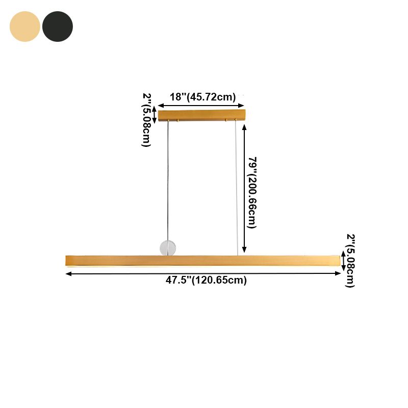 Zeitgenössische Küche Anhänger linear linearinselbeleuchtung Metall 1 Licht
