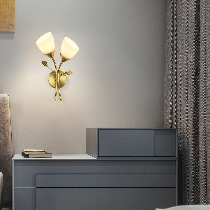 Geometrische mit Glas montierte Lampen zeitgenössischer Multi -Licht -Wandleuchte Leuchte