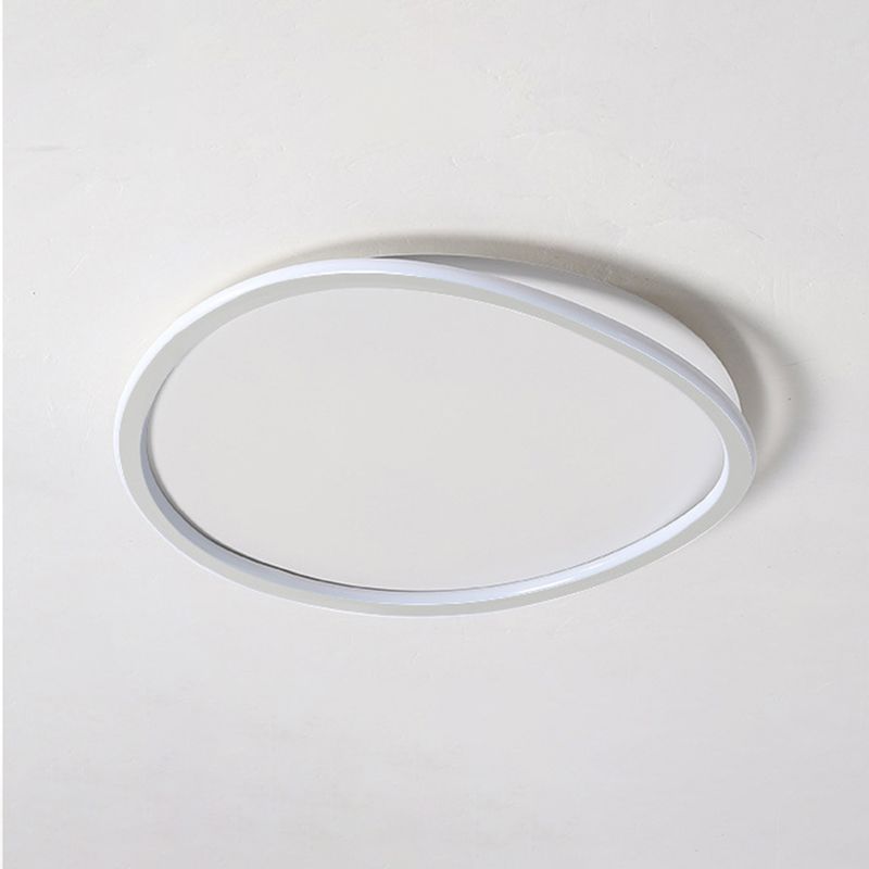 Plafonnier géométrique en aluminium encastré en acrylique blanc LED pour chambre à coucher moderne et minimaliste