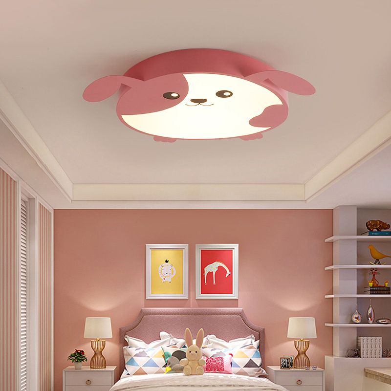 Mignon chiot LED encastré lumière minimaliste métal enfants chambre encastré plafonnier