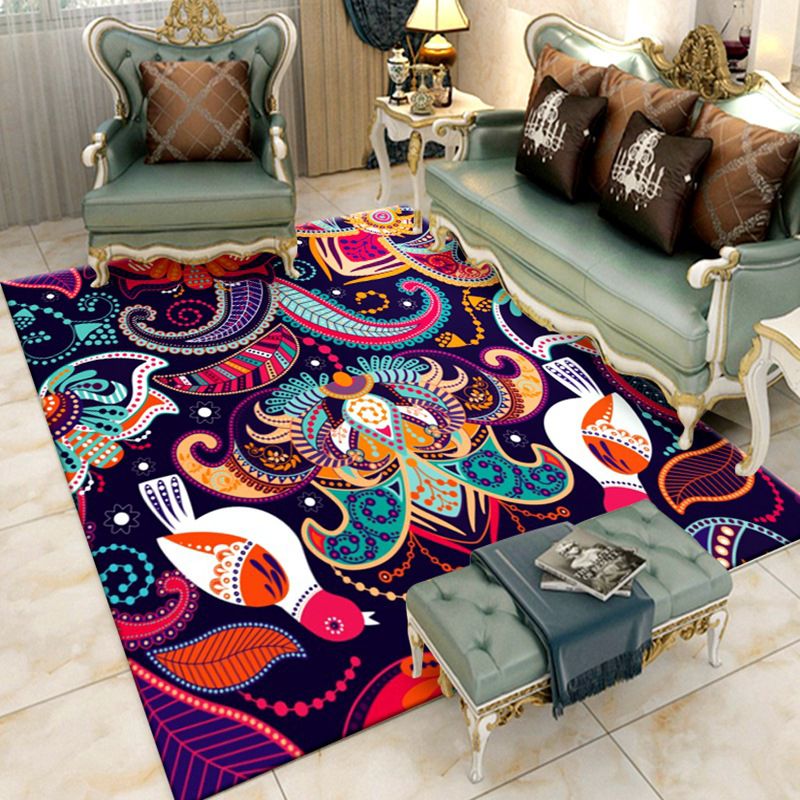 Rapis de salon américain multi-couleurs Southwestern Print Carpet Polypropylène Anti-Slip Machine Wasable Ratable