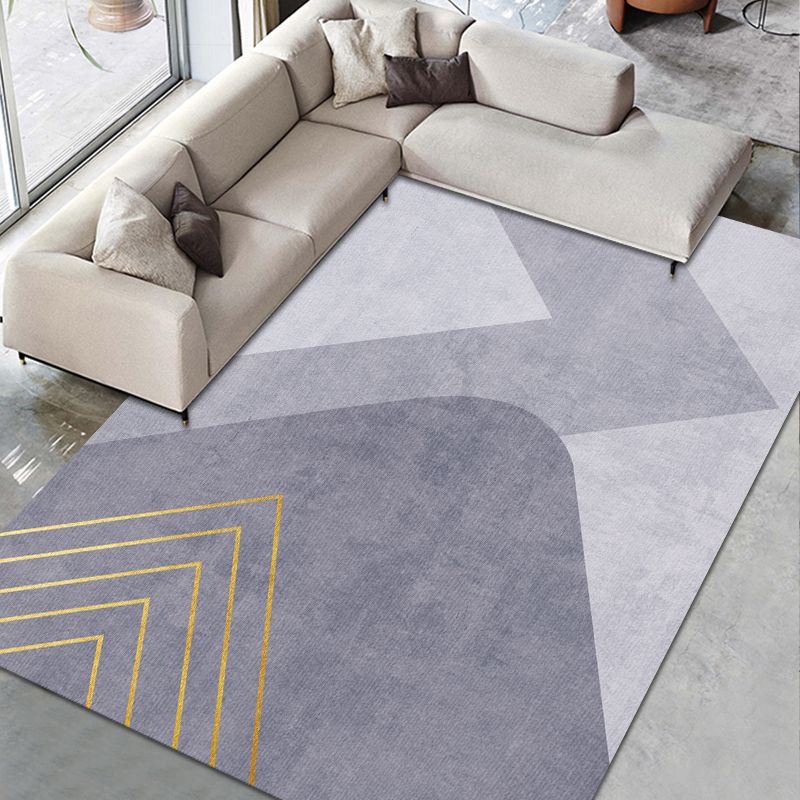 Moderne woonkamer tapijt geometrisch patroon polyester gebied tapijt niet-slip achterste backing area tapijt