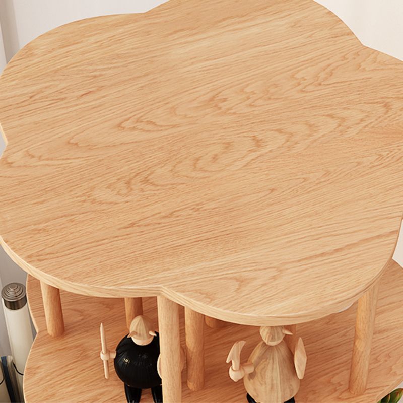 Contemporary Wooden Bookcase Vertical Open Back Bookshelf for Home Office