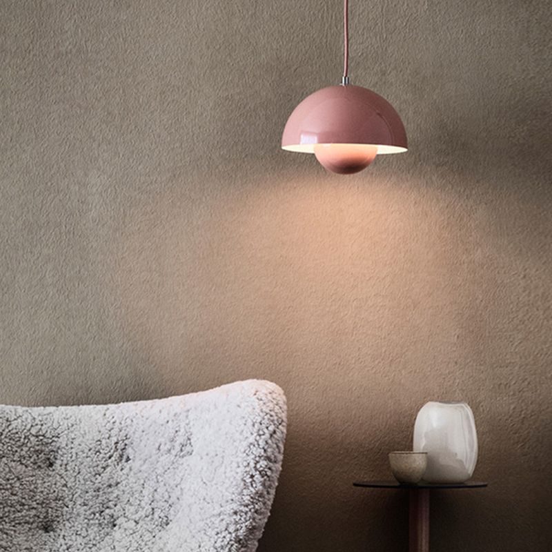 Makaroon im nordischen Stil hängend hängende Aluminiumlegierung Hemisphäre 1-Licht-Anhängerlampe für Bekleidungsgeschäft