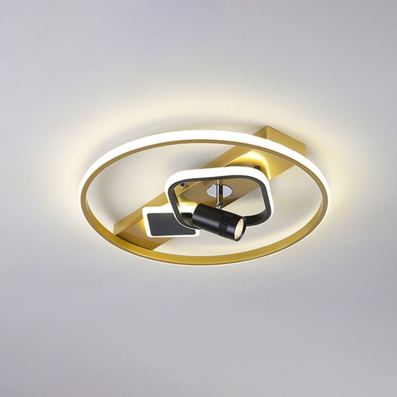 Projecteur de plafond affleurant pour salon, cadre en aluminium, luminaire sur rail LED