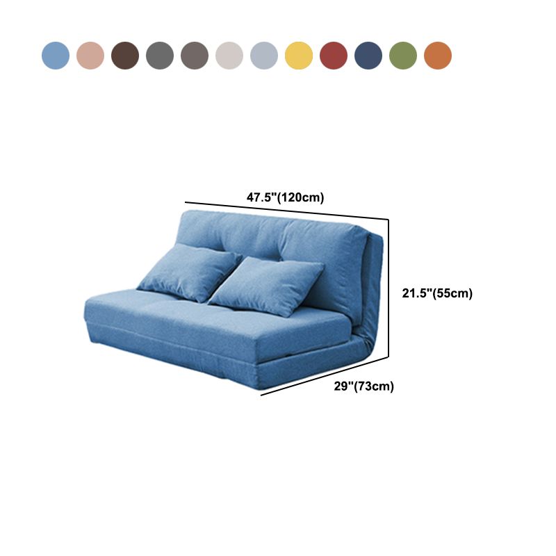 Contemporary Linen Armless Sofa Bed Standard Sofa Foldable Sofa for Living Room