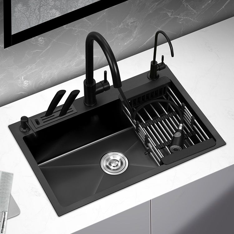 Stainless Steel Kitchen Sink Contemporary Style Single Bowl Kitchen Sink
