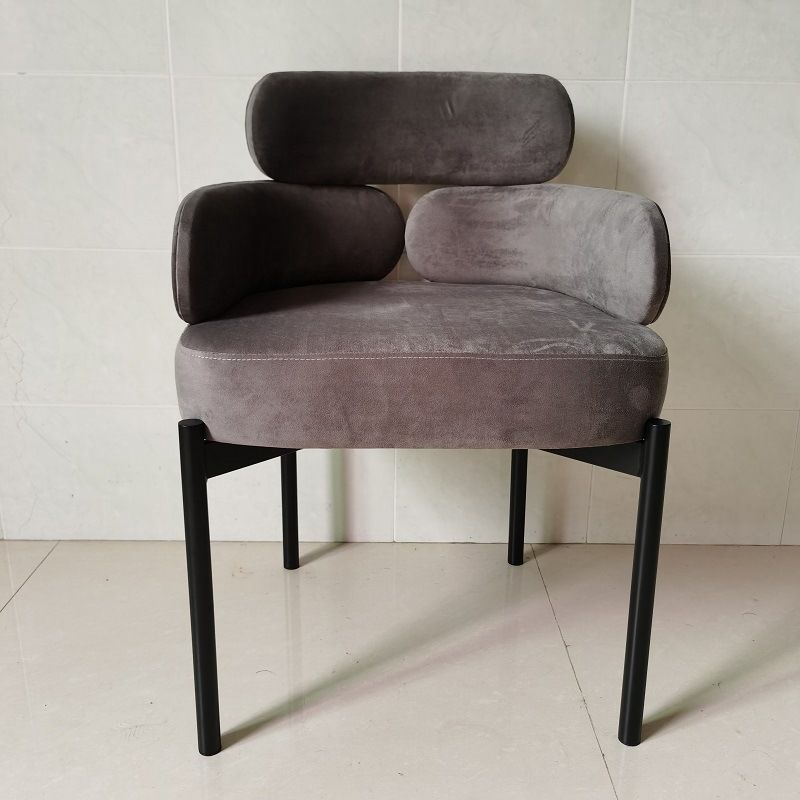 Home Upholstered Arm Dining Chairs Low Back Dining Chair for Indoor