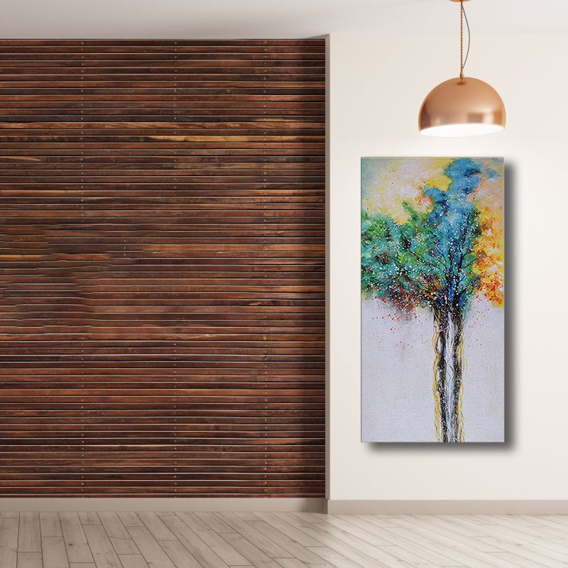 Textured Botany Wall Decor Contemporary Art Canvas Painting, Multiple Sizes Available