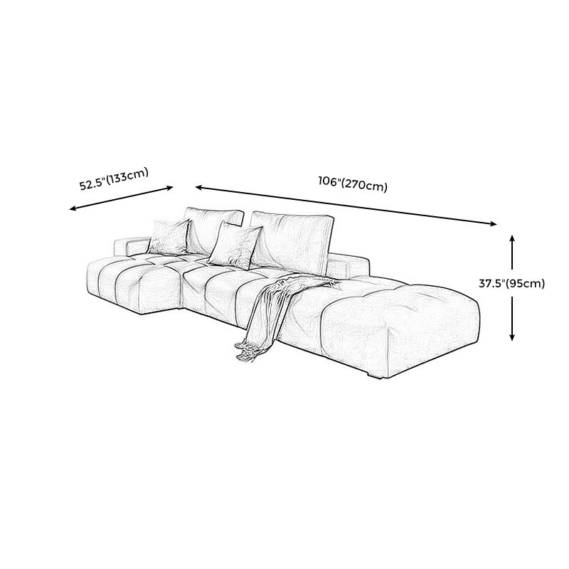 American Traditional Faux Leather Cushions Sectionals 37.4"High Square Arm Sofa,Dark Brown