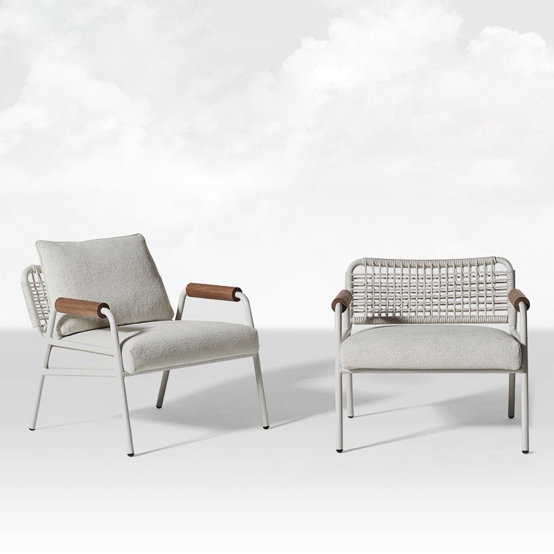 27.56" Wide Scandinavian Style Single Sofa Chair Fixed Back Arm Chair