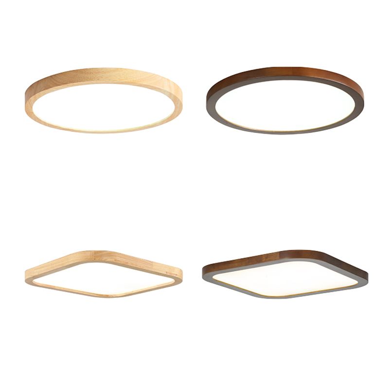 Luminaire de plafond encastré en bois moderne lampe de chambre lampe de chambre intérieure