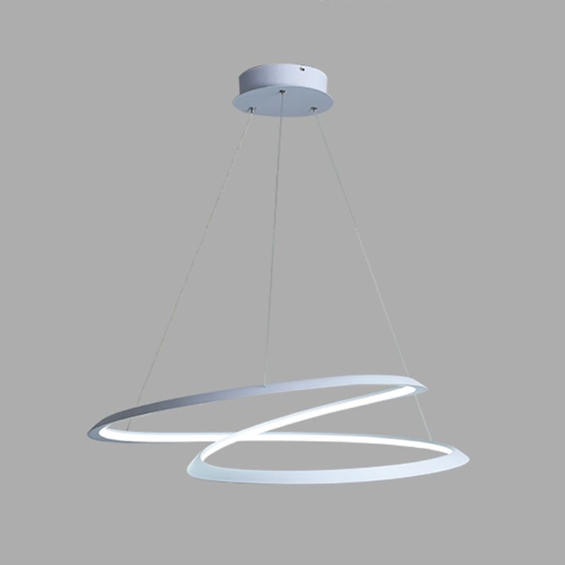 Lámpara de sombra retorcida lámpara de metal moderno 1 colgante de 1 luces