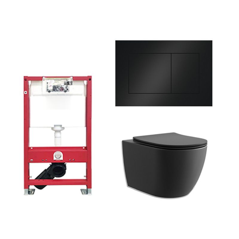 Contemporary Wall Hung Toilet Bowl Polished Finish Toilet with Glazed Surface