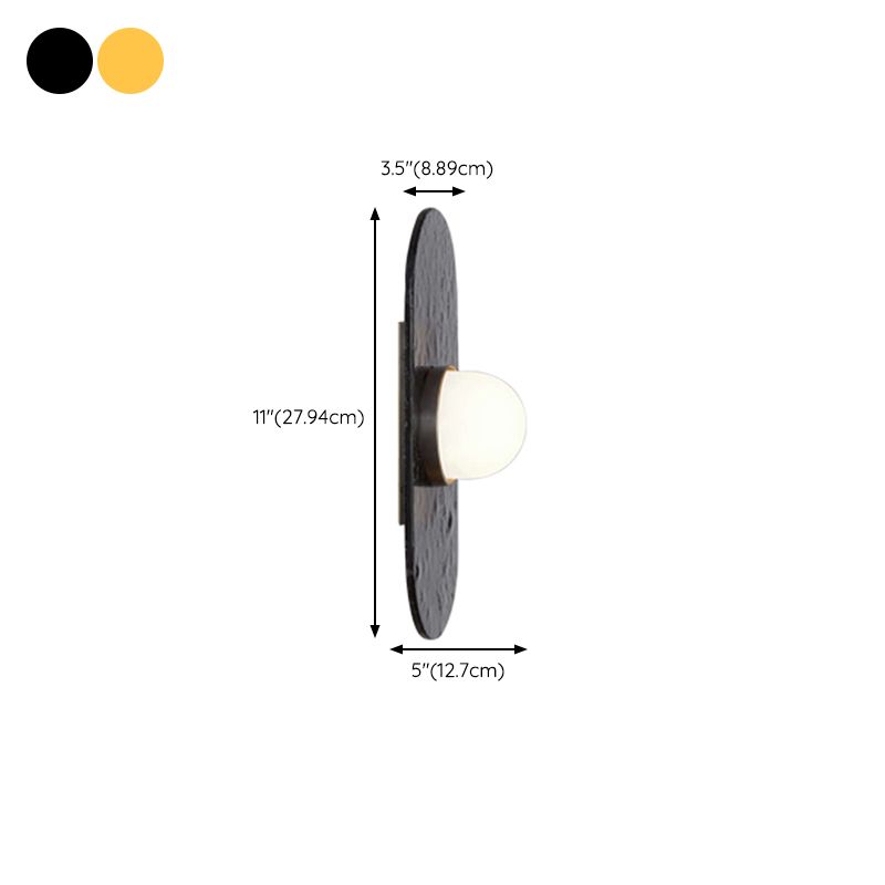 Nordic Style Wall Light Ellipse Shape Wall Lamp with Acrylic Shade for Bedroom