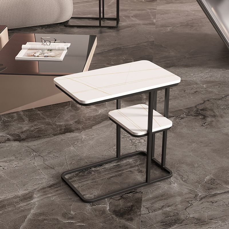 7.9"H Modern Style Side End Table Metal Frame Sofa Side Accent Table