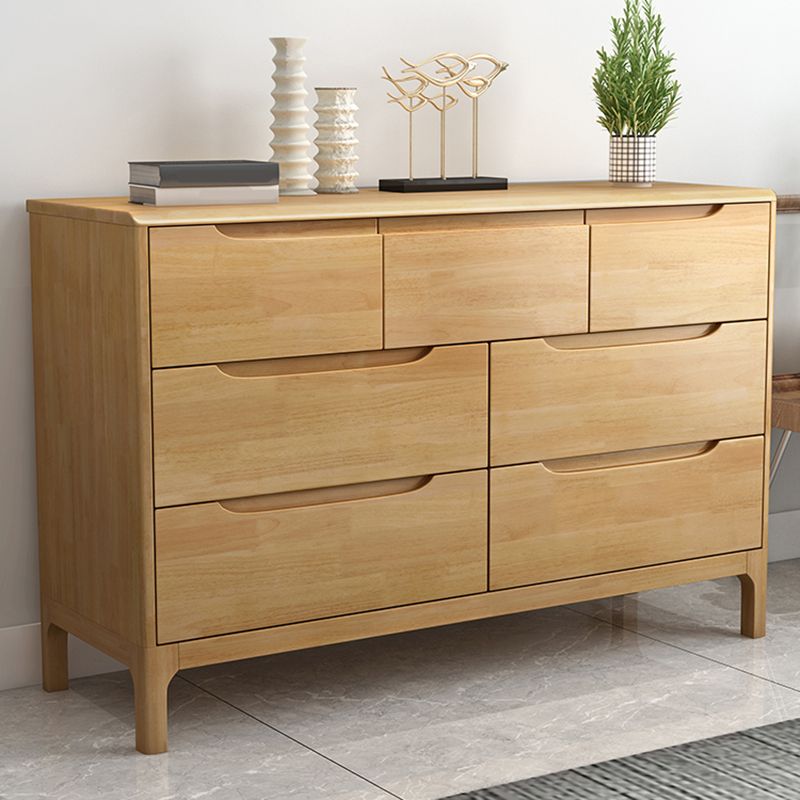 Rubber Wood Contemporary Chest Home Storage Chest with Drawers