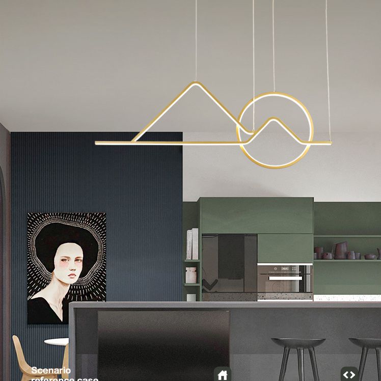 Modern Singularity LED Linear Pendant Light Aluminium Ceiling Light for Dining Room