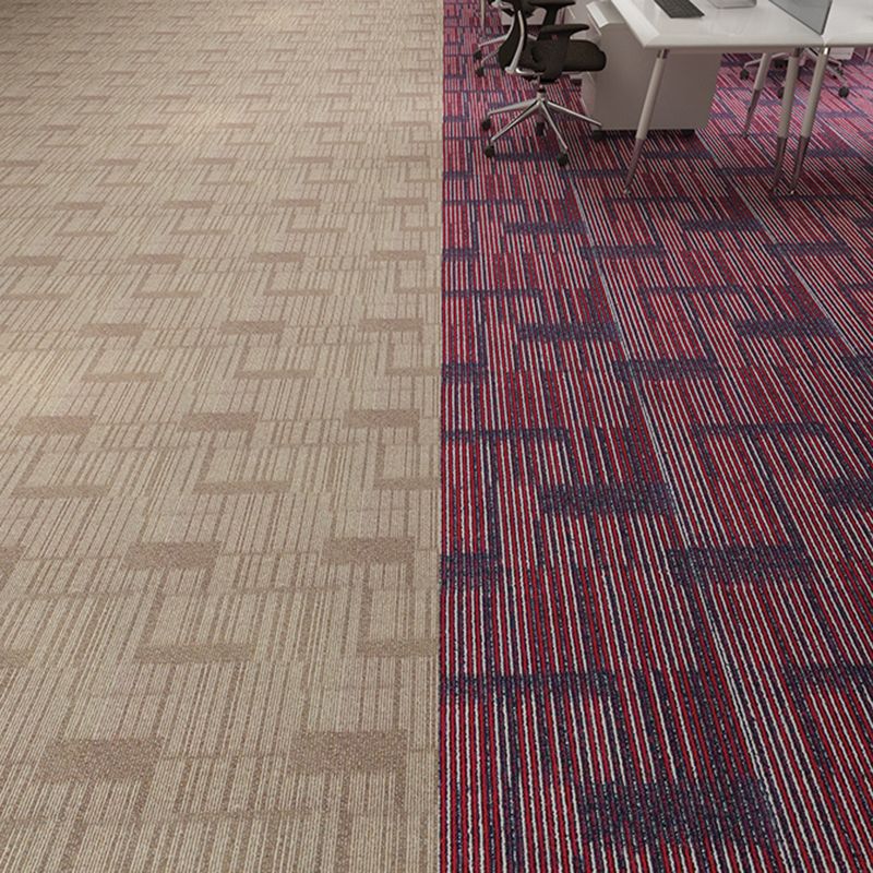 Carpet Tile Non-Skid Fade Resistant Geometry Loose Lay Carpet Tiles Bedroom