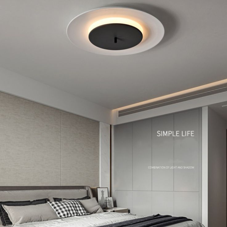 Luminaire de montage de plafond en cercle en métal, lustre de montage de plafond à LED de Style nordique