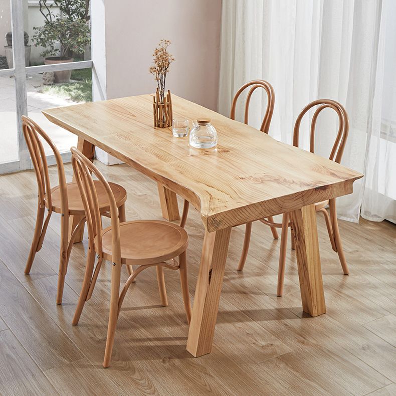 Tavolo da pranzo kaki standard glam tavolo da pranzo a forma di rettangolo in legno massiccio per cucina