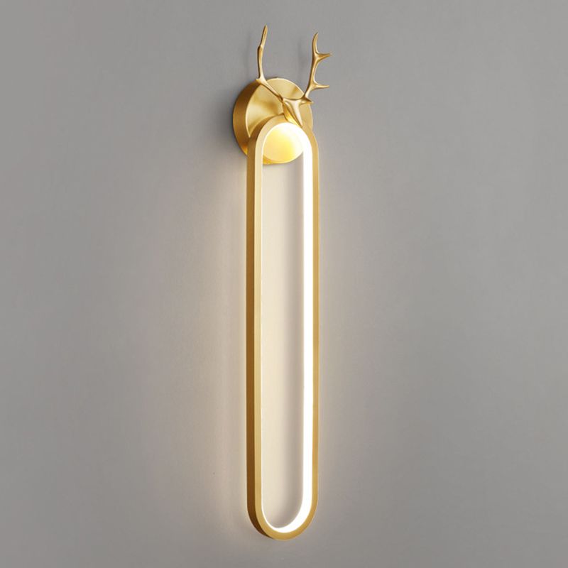Contemporary Wall Sconce Copper LED Sconce Light Fixture for Bedroom