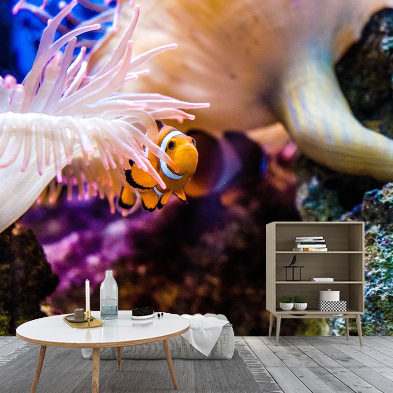 Interesting Seabed Mural Wallpaper Contemporary Wall Covering for Children's Bedroom