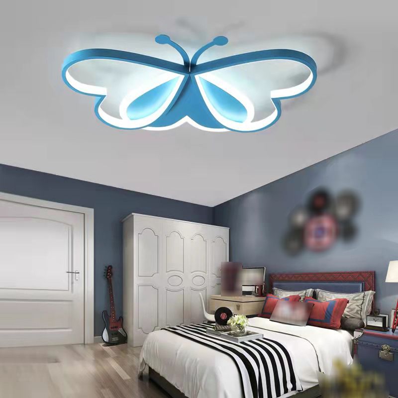 Mariposa cerca de la lámpara de techo estilo moderno lámpara de techo de metal LED para dormitorio
