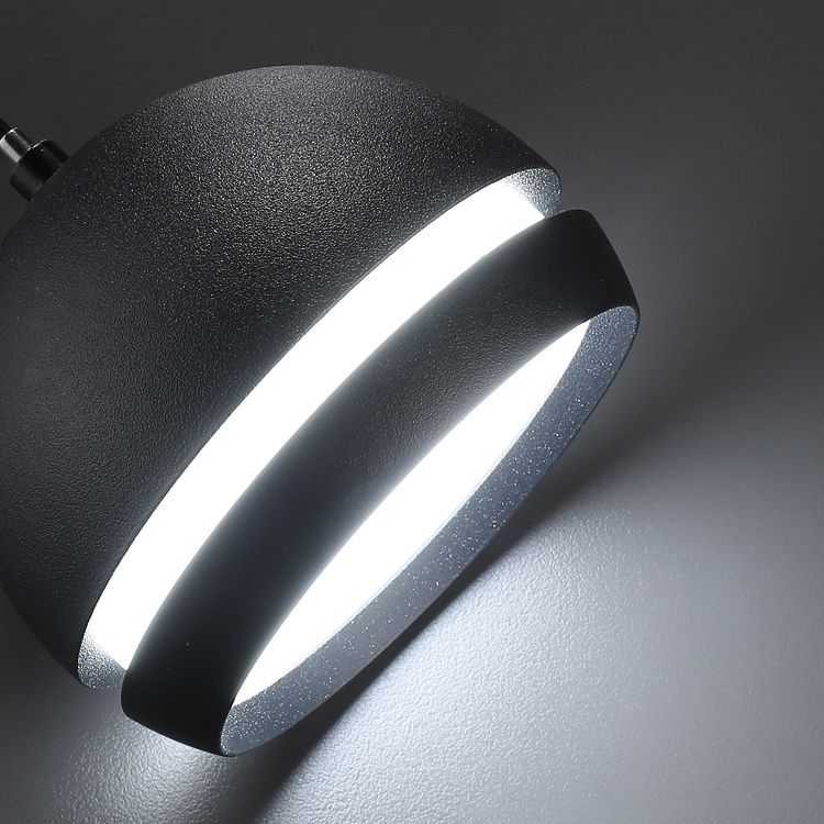 Acrylschwarze LED Hängende Lampe im modernen minimalistischen Stil Frosted Aluminium Globe Anhänger Licht