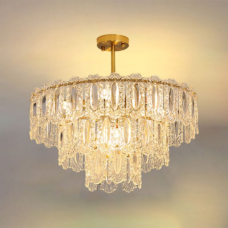 Modern Style Island Pendants Glass Pendant Lights in Gold for Living Room