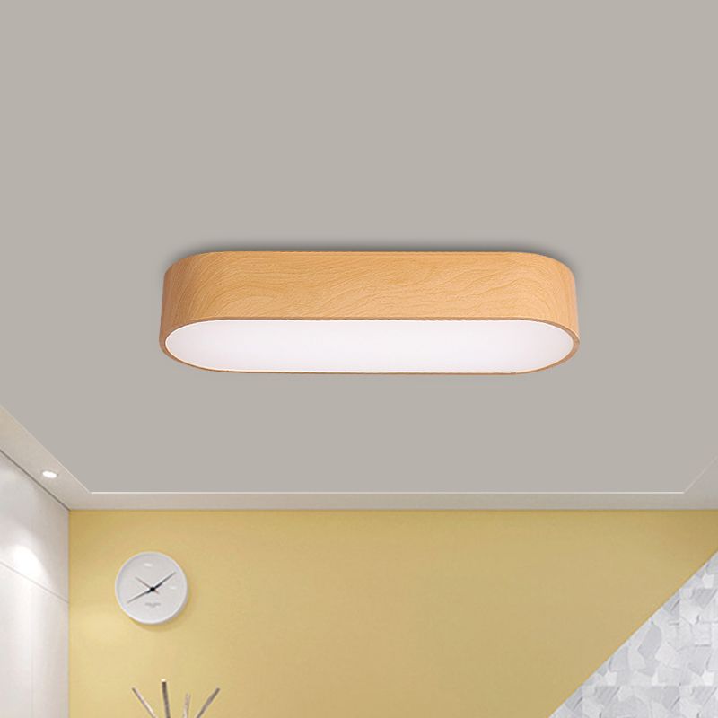 Luminaire encastré LED elliptique pour enfants, finition acrylique rouge/jaune/bleu proche du plafonnier