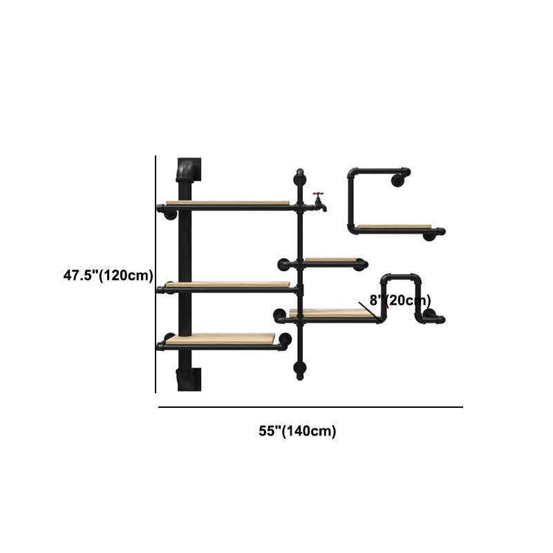 Metall schwimmende Bücherregal Industriestil Wandmontage geschlossenes Rückenregal