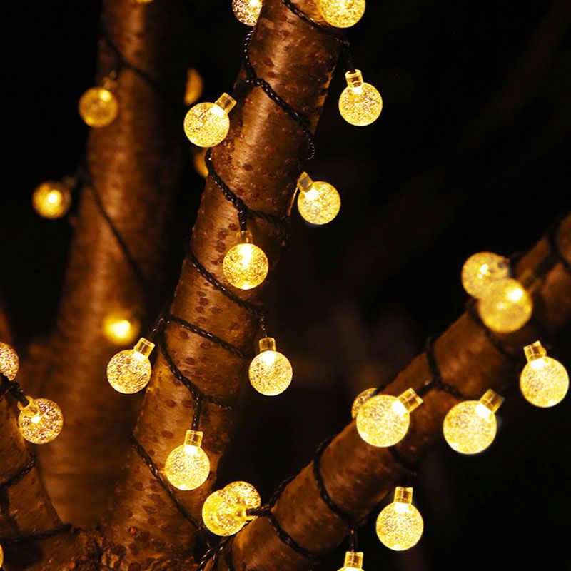 Modern Black Rope Light 50 Lights LED Global Outdoor Water Proof Light Post