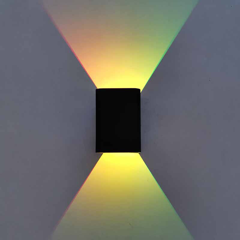 Squared 1-Light Modern Sconce Light Aluminum Wall Lighting Ideas for Bedroom