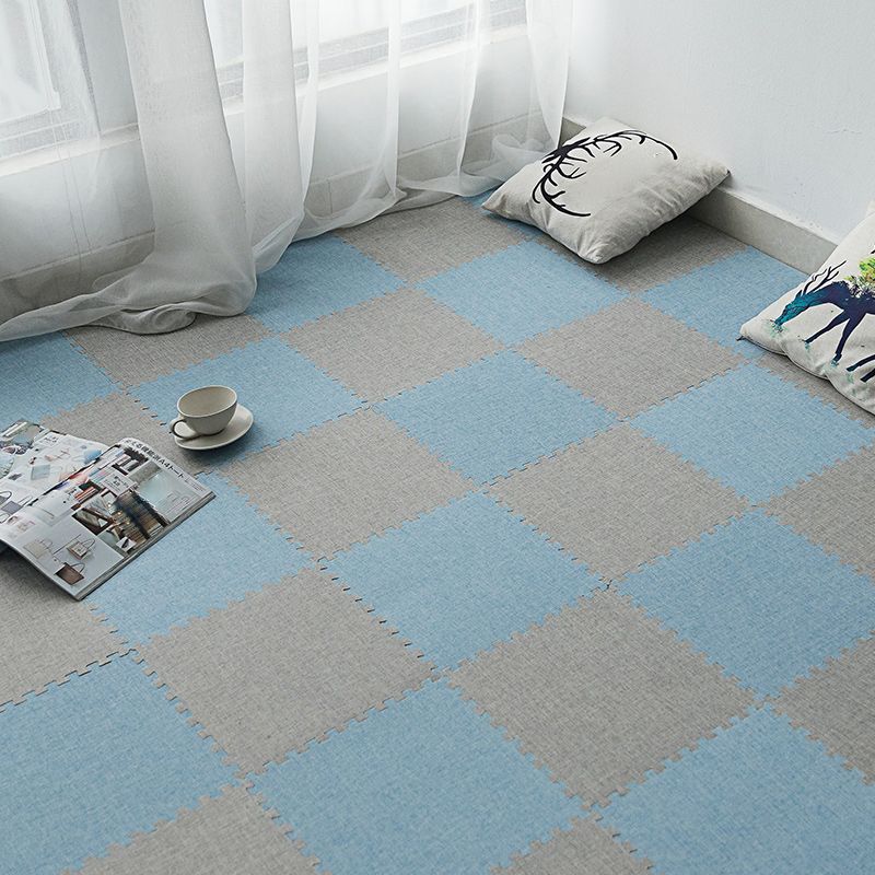 Carpet Tile Fade Resistant Non-Skid Solid Color Interlocking Carpet Tile Living Room