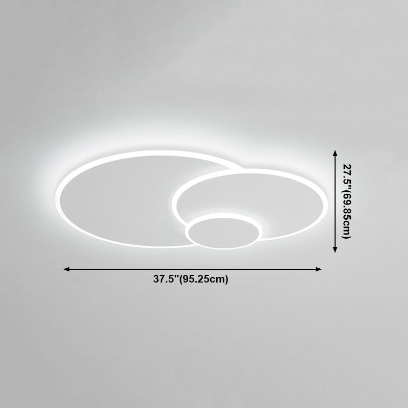White LED Ceiling Mounted Light Multi-head Flush Mount Ceiling Lighting for Living Room