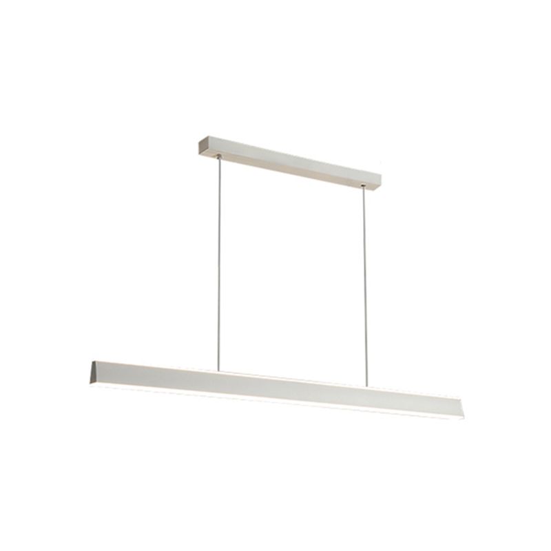 Simple LED Island Light Modern Style White Hanging Light for Dining Room