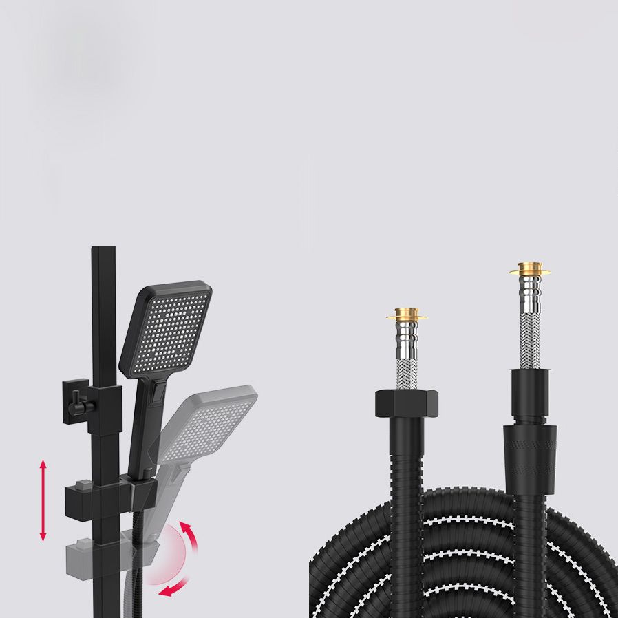 Modern Adjustable Spray Pattern Water Flow Shower Faucet Shower Hose Shower System on Wall