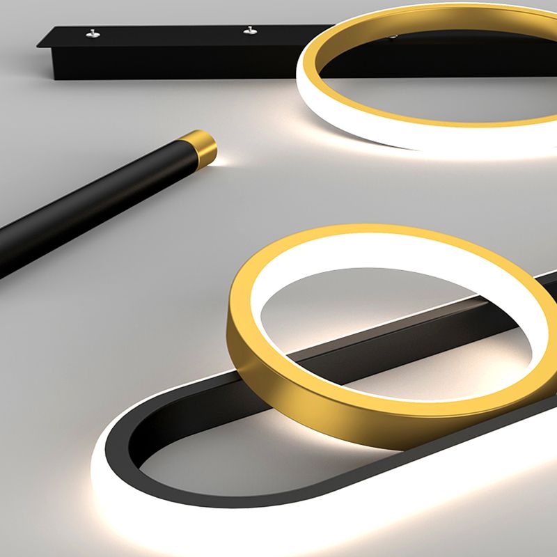 Modern Linear Island Chandelier Lights Metal Pendant Lights