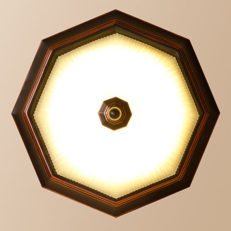 Glass Black Flush Mount Lamp Bowl LED Traditional Flush Mount Ceiling Lighting Fixture