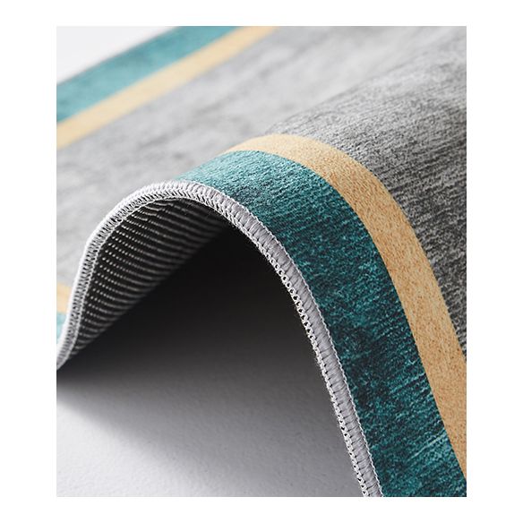 White Tone Simple Indoor Rug Polyester Geometric Print Rug Easy Care Area Rug for Home Decoration