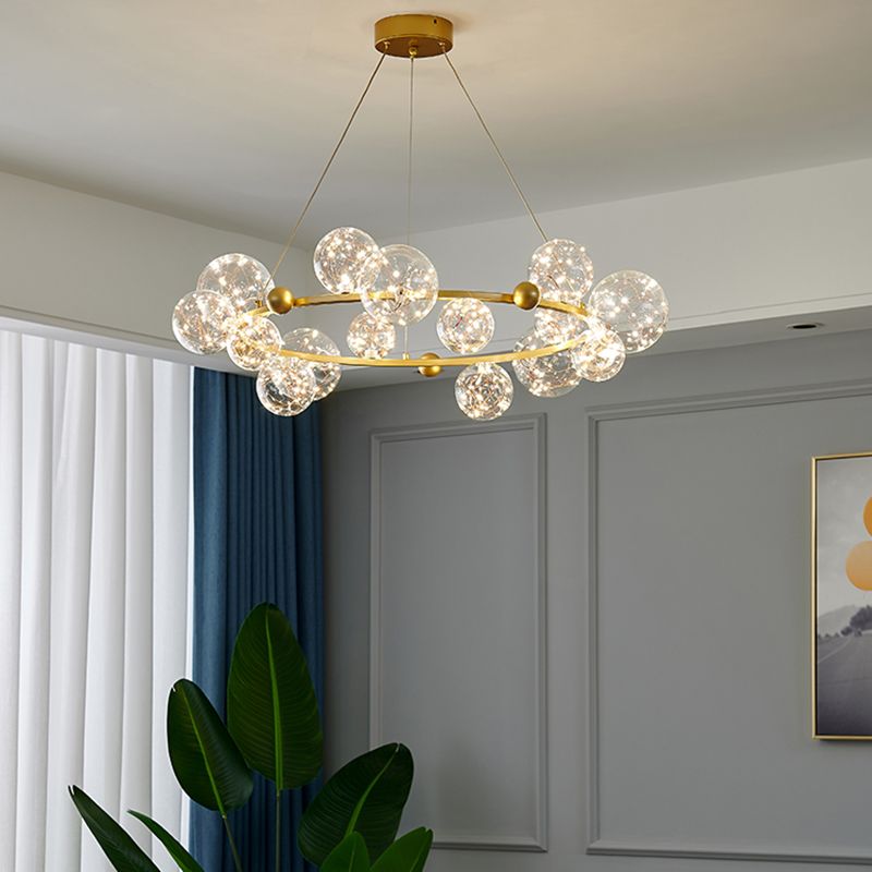 Lámpara colgante de estilo contemporáneo de araña colgante de sputnik para dormitorio de sala de estar