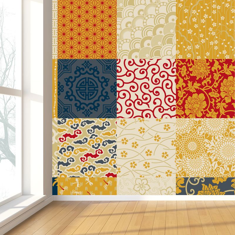 House Decor Paisley Print Mural Decal Customized Modern Wall Covering for Living Room